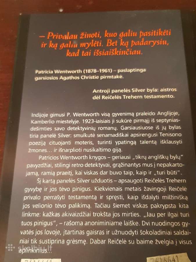 Detektyvas P.wentworth "Vienišas kelias" - nuotraukos Nr. 2