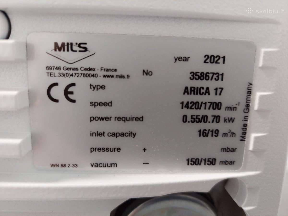 Vakuuminis siurblys Becker Vt 3.25/mils Arica 27 - nuotraukos Nr. 4