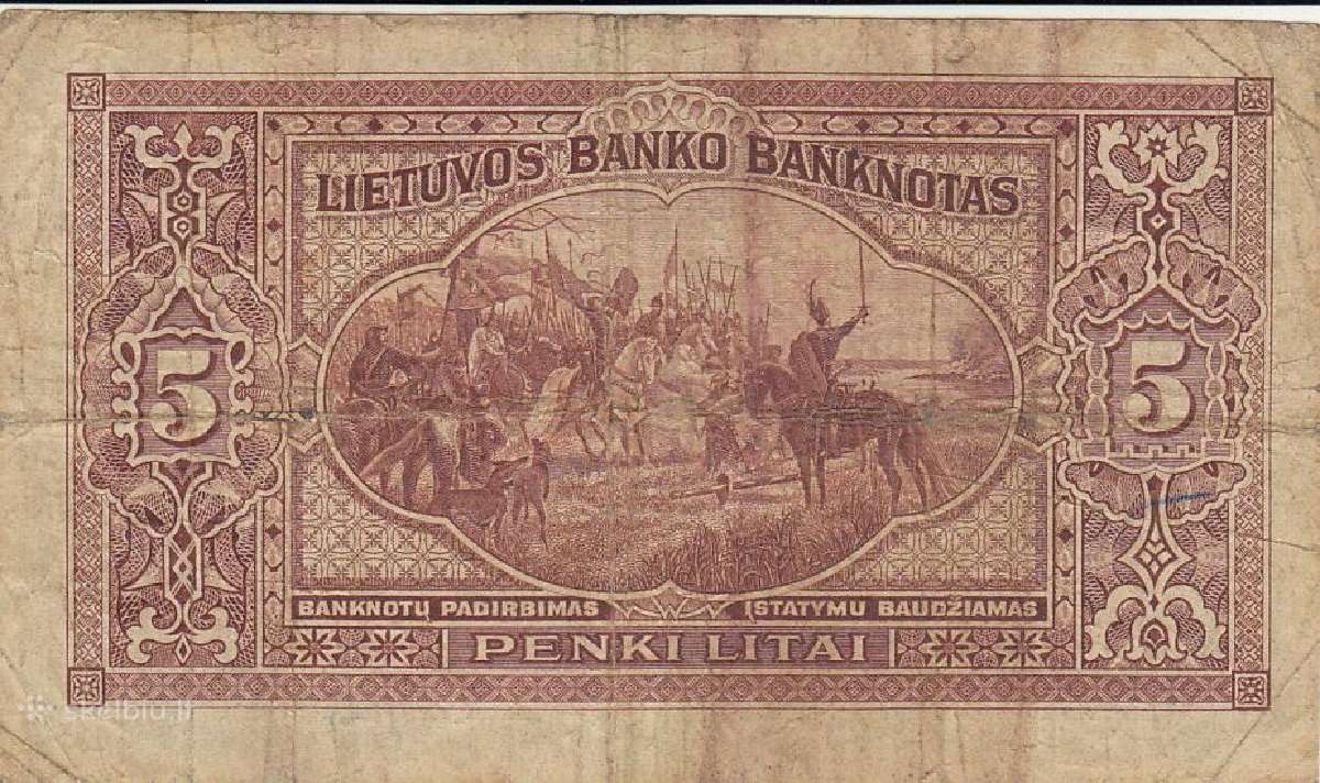 Smetoniški 5 litai 1929 - nuotraukos Nr. 2