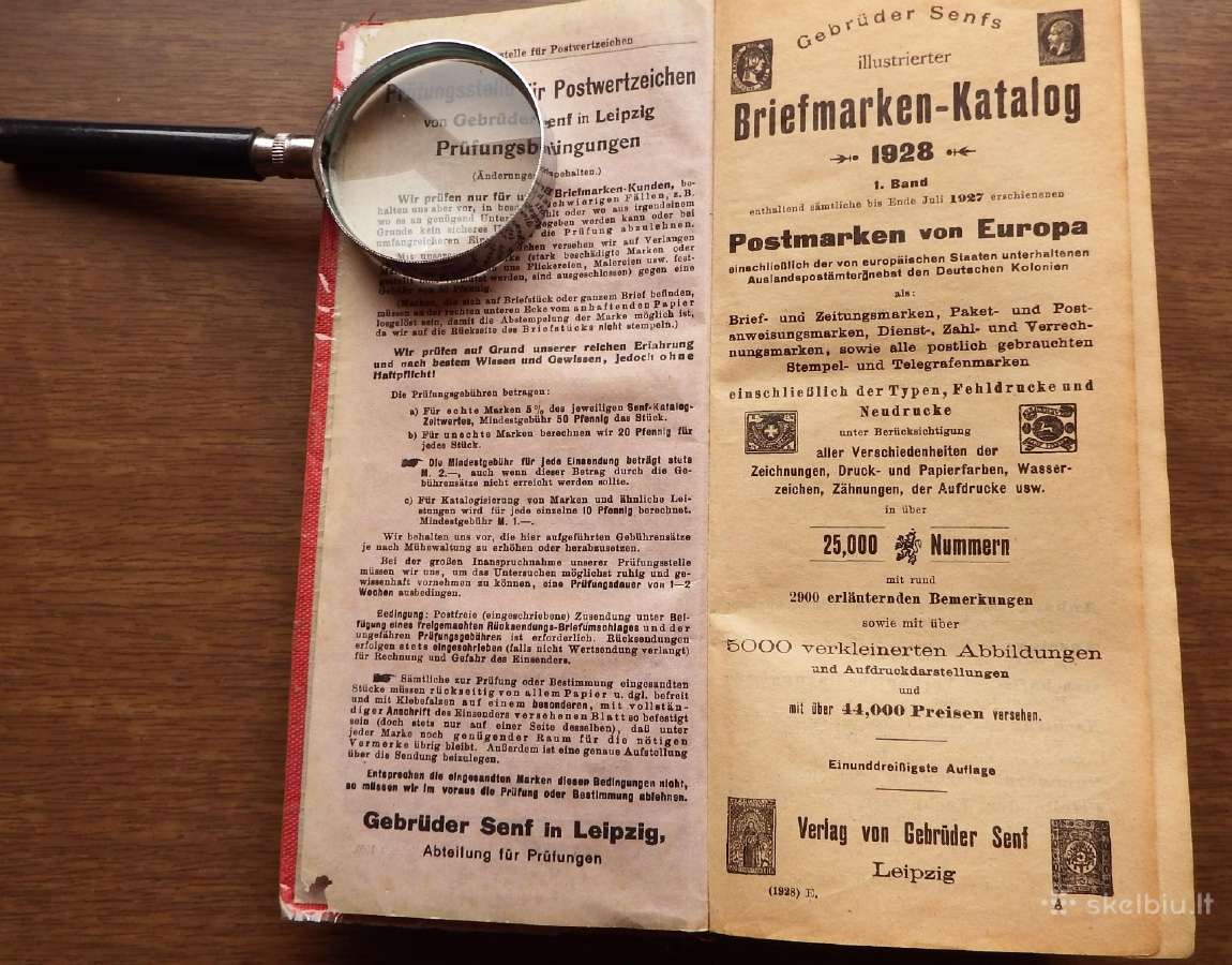 Antikvarinė knyga pašto ženklų katalogas Senf - nuotraukos Nr. 2