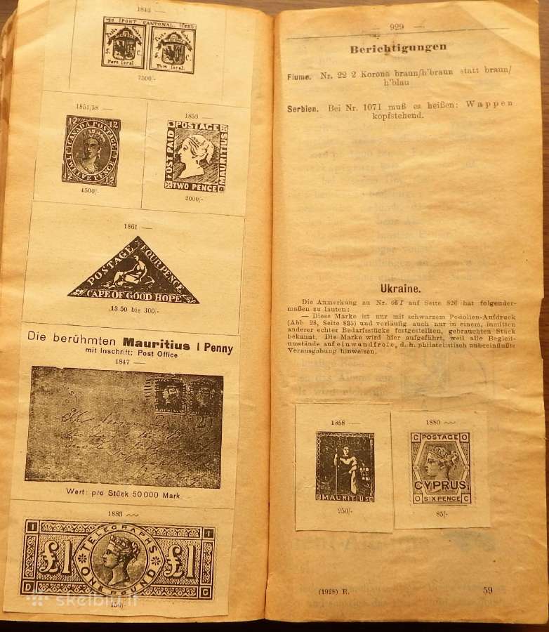 Antikvarinė knyga pašto ženklų katalogas Senf - nuotraukos Nr. 12