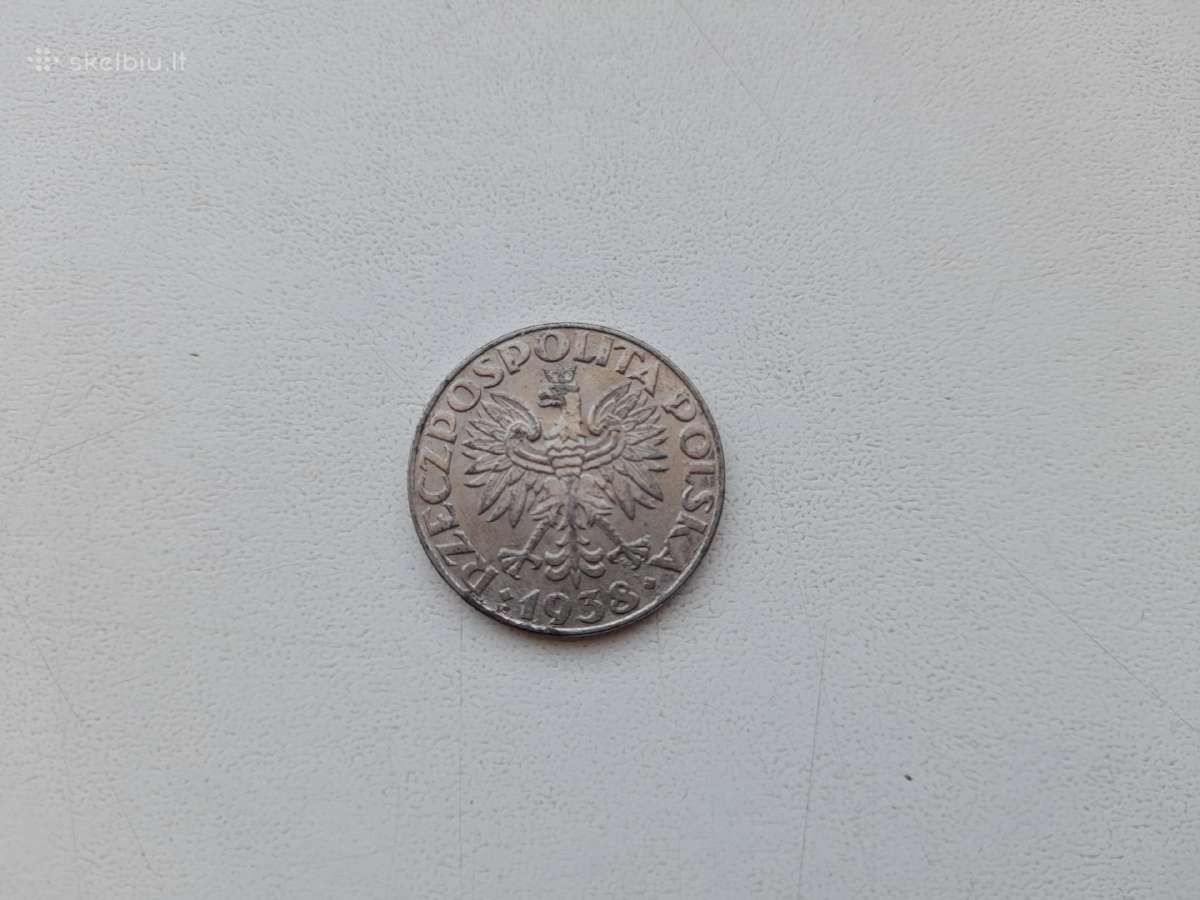 Lenkija. 50 groszy, 1938 m. Geležis - nuotraukos Nr. 2