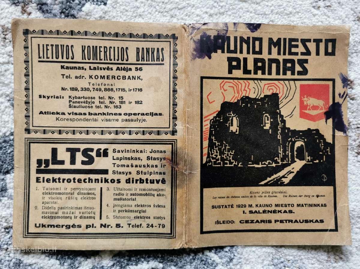 Kauno miesto planas 1100x800 su reklamomis
