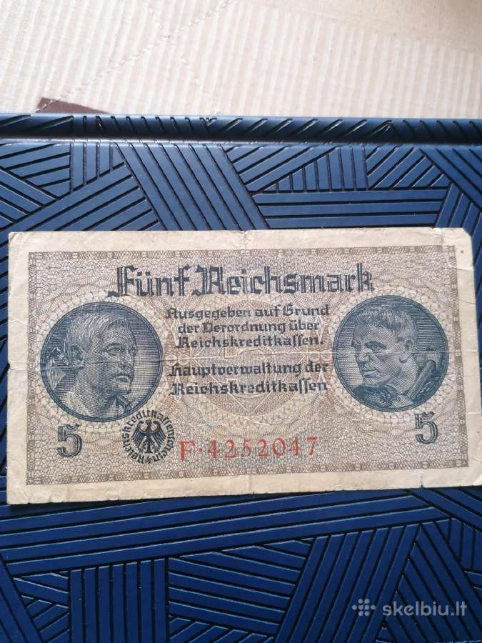 5 talonai be užrašo + 5 reichsmarkės - nuotraukos Nr. 4