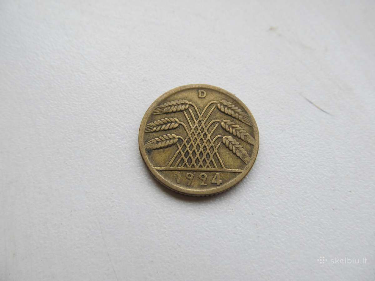 10 rentenpfennig , Vokietija , 1924 D, F - nuotraukos Nr. 2