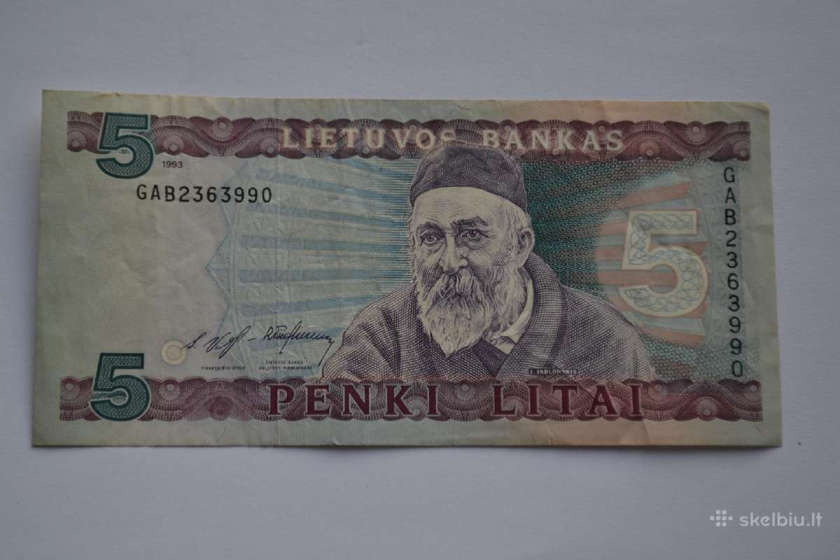 5 litai 1993 m.jablonskis