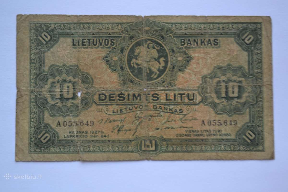 10 litu 1927 m.
