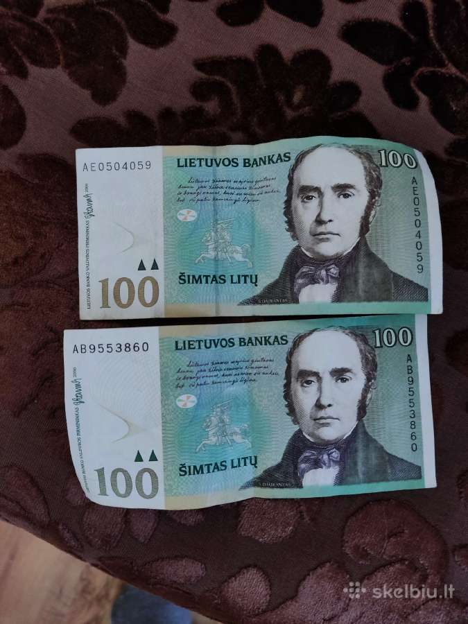 Parduodu du 100 litų banknotus