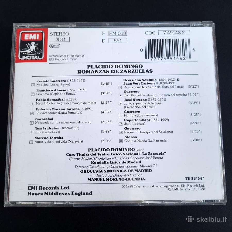 Placido Domingo – Romanzas De Zarzuelas - nuotraukos Nr. 2