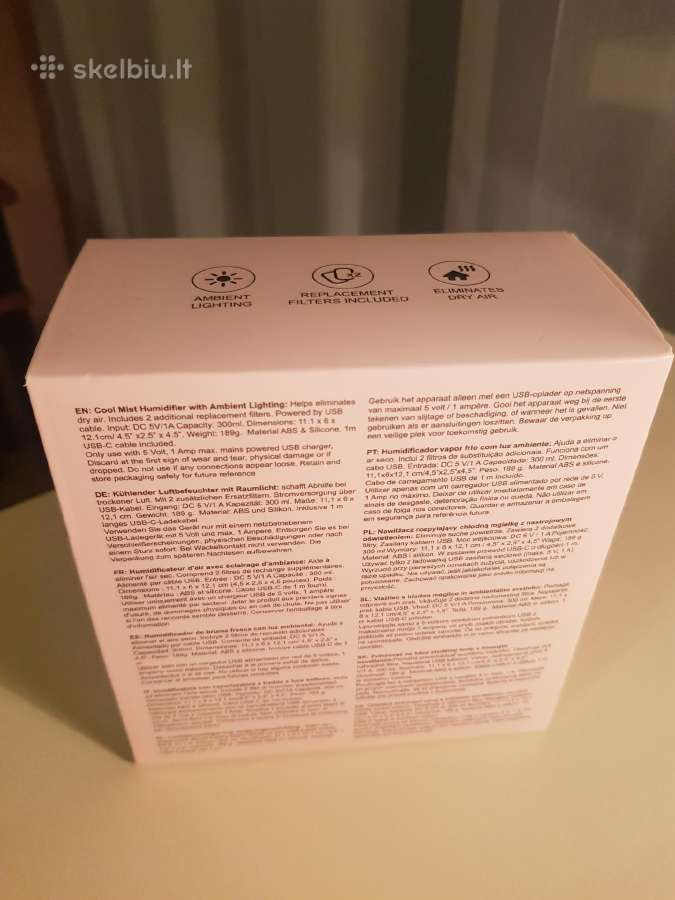 Naujas vėsios dulksnos oro drėkintuvas, 300 ml - nuotraukos Nr. 2