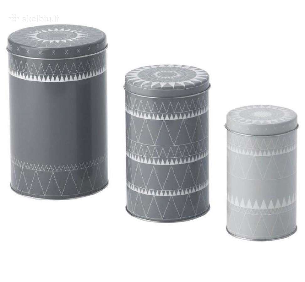 Ikea naujos metalinės dėžutės 3 vnt.