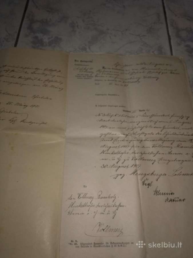 Tarpukario dokumentai,prusijos dokum. 1907 m. - nuotraukos Nr. 17