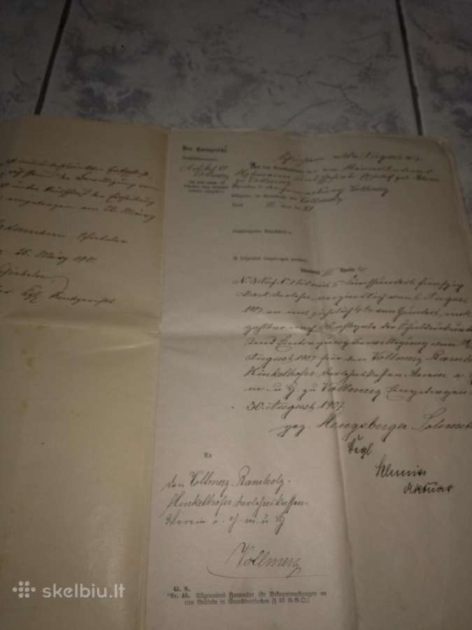 Tarpukario dokumentai,prusijos dokum. 1907 m. - nuotraukos Nr. 19