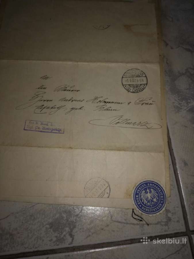 Tarpukario dokumentai,prusijos dokum. 1907 m. - nuotraukos Nr. 21