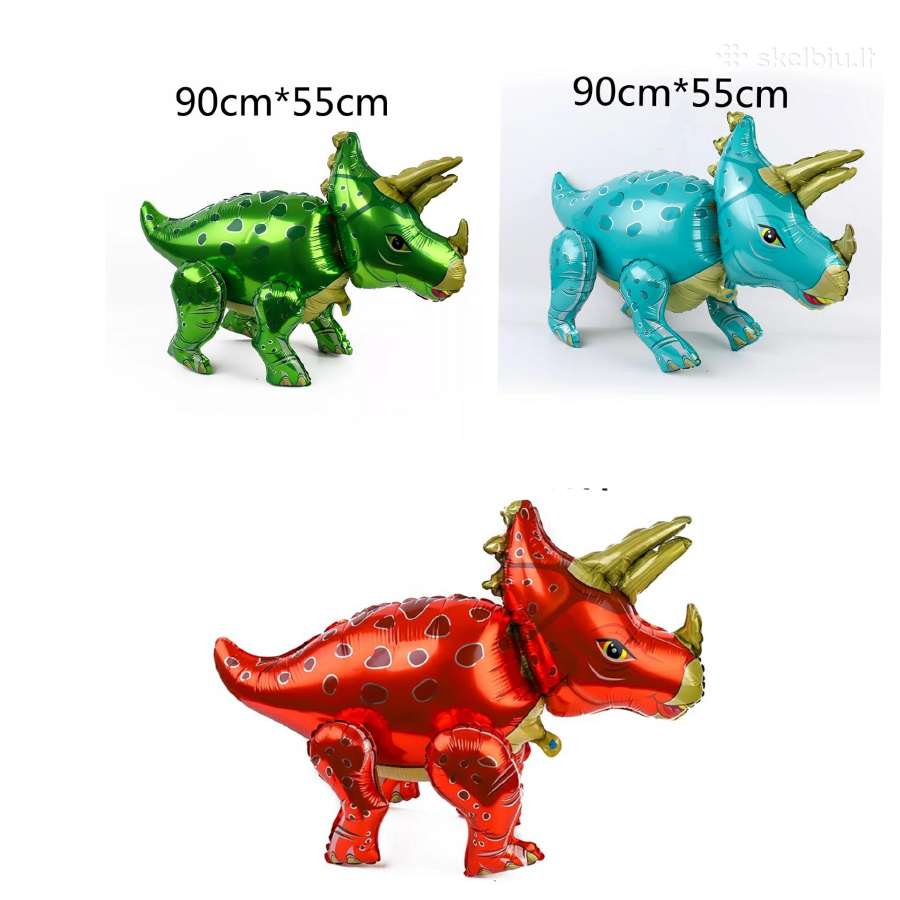 Balionas dinozauras triceratopsas 3D - nuotraukos Nr. 3