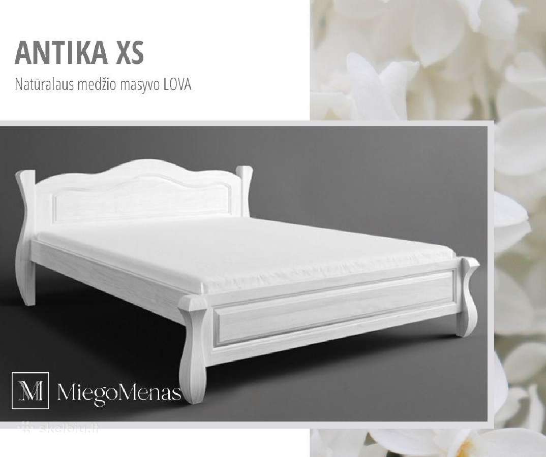 Lova Antika Xs 180x200 Natūralus medžio masyvas