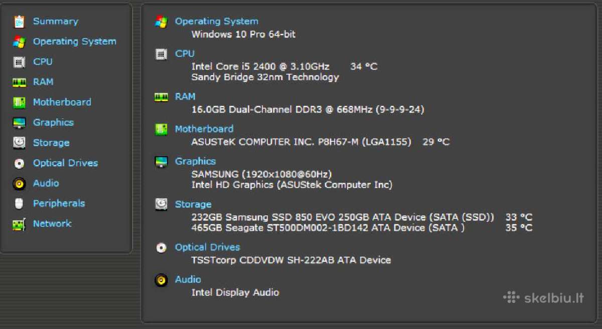 Kompiuteris Intel Core i5-2400, 3.10ghz, 16gb RAM - nuotraukos Nr. 3
