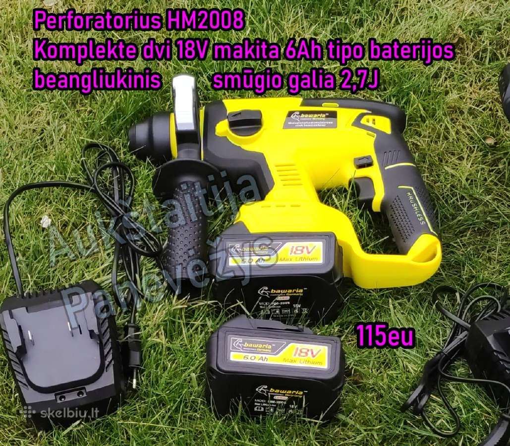 Suktukas sukiklis drėlė Bavarija ličio 18v baterij - nuotraukos Nr. 20