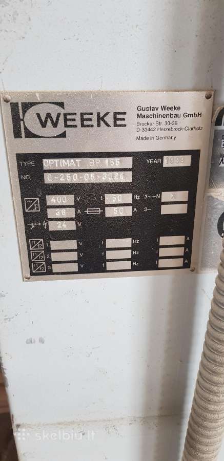 Cnc medienos apdirbimo centras Weeke - nuotraukos Nr. 3