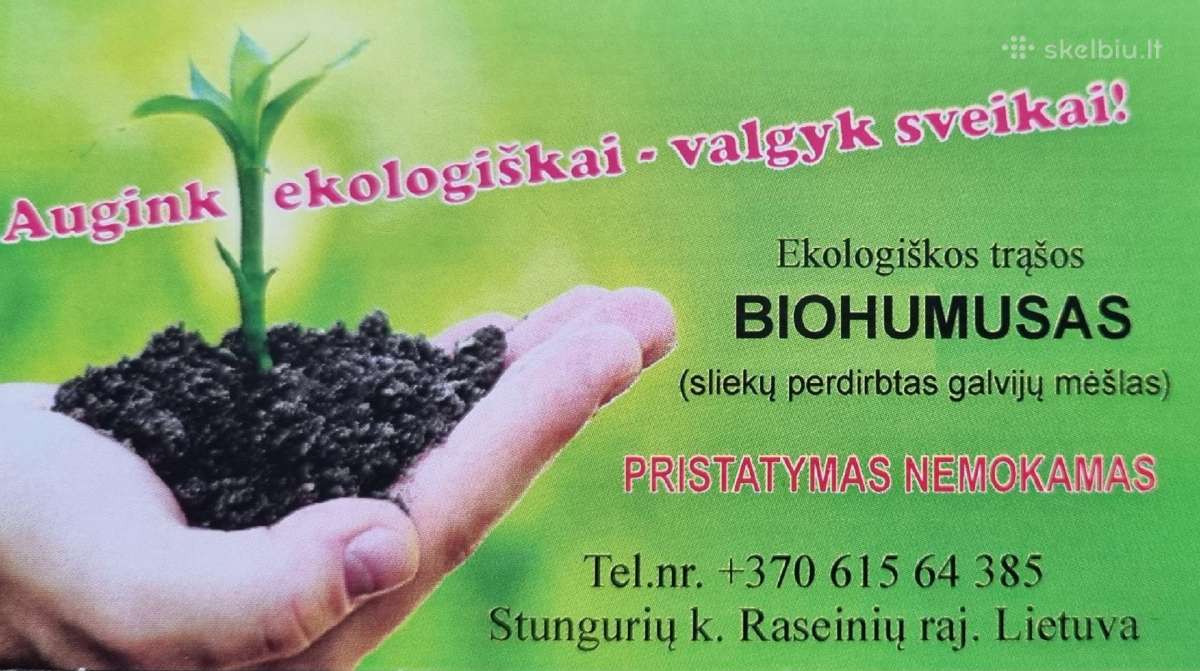 Ekologiška trąša- Biohumusas , Mišiniai ,Kompostas