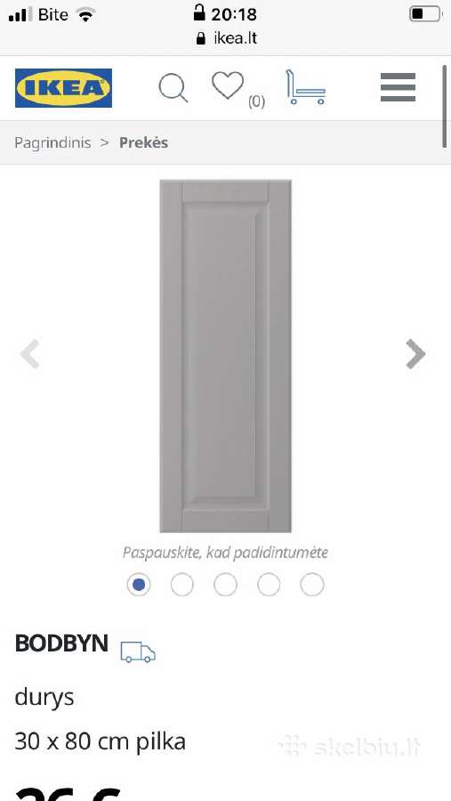 Naujos Bodbyn dureles 30/80 už pusę kainos