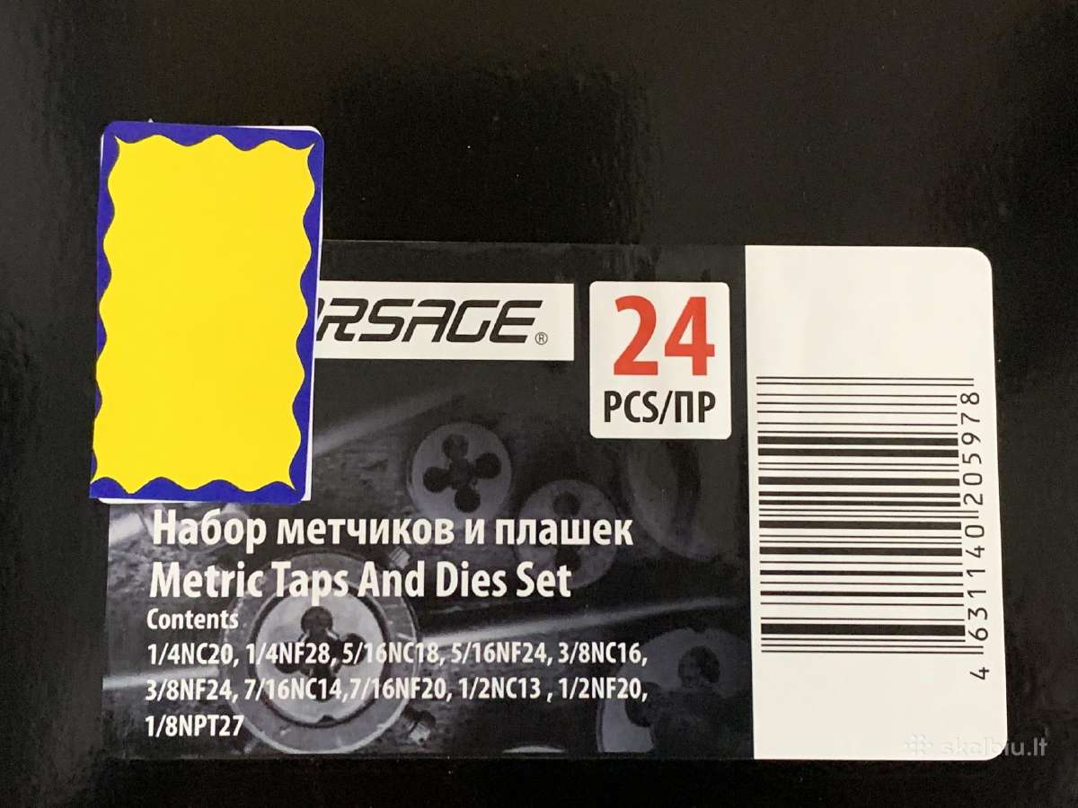 Sriegiklių ir sriegpjovių komplektas / komplektai - nuotraukos Nr. 11