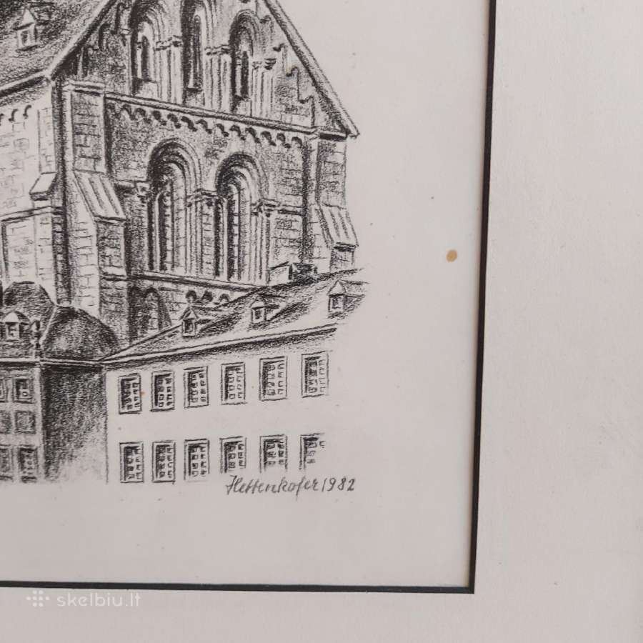 Mainz Katedra,piešinys signuotas 1982 m. - nuotraukos Nr. 2