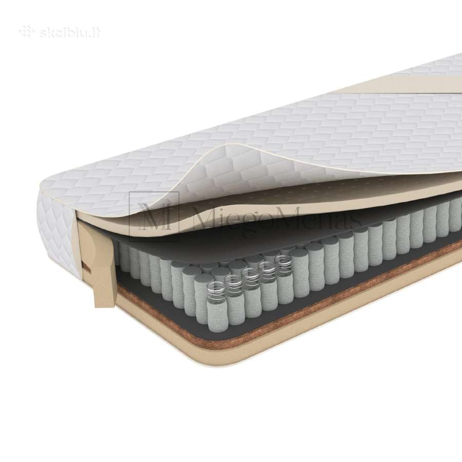 Multipocket čiužinys Naktis lateks+2kokos 120x200 - nuotraukos Nr. 2