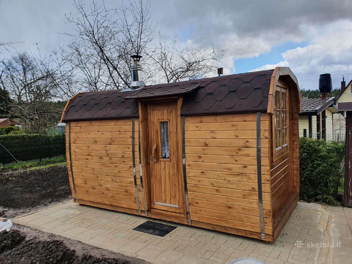 Lauko pirtis - kvadratinė sauna su priešpirčiu 4m - nuotraukos Nr. 11