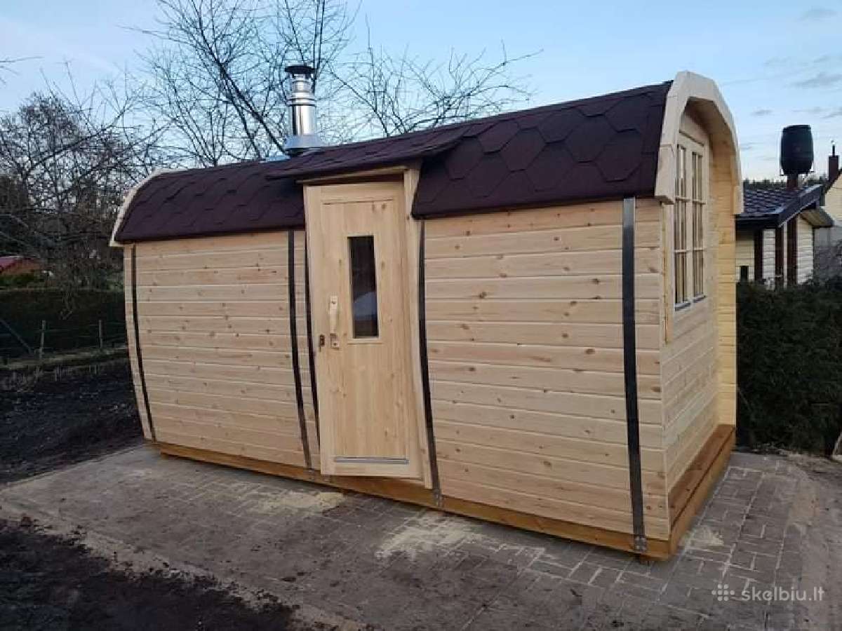 Lauko pirtis - kvadratinė sauna su priešpirčiu 4m - nuotraukos Nr. 12