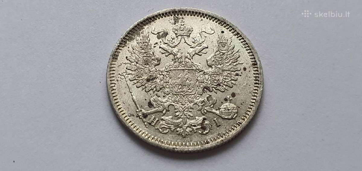 1869 20 kapeiku Unc moneta su kalyklos blizgesiu - nuotraukos Nr. 4