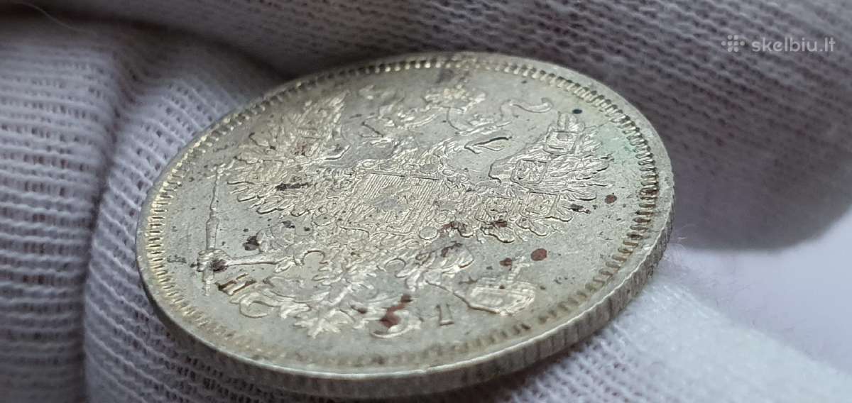 1869 20 kapeiku Unc moneta su kalyklos blizgesiu - nuotraukos Nr. 7