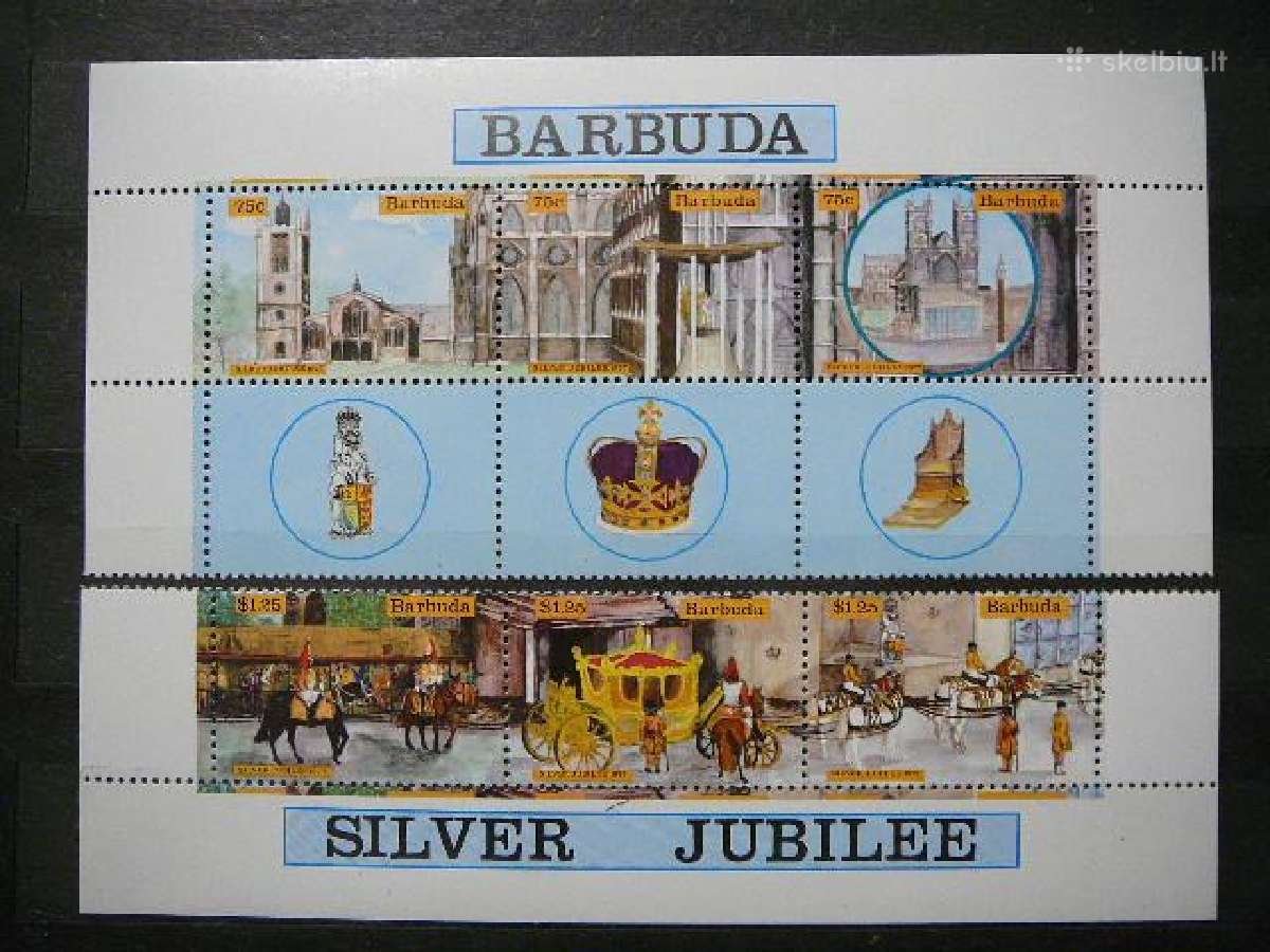 Karaliene Jubiliejus Antigua Barbuda Mnh ant286b