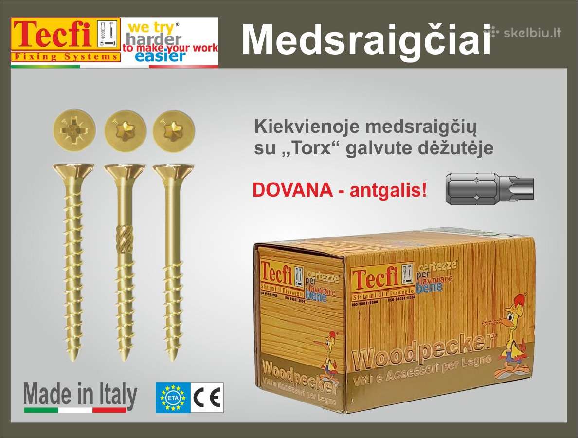 Medsraigčiai, ankeriai, dirželiai, strypai - nuotraukos Nr. 2