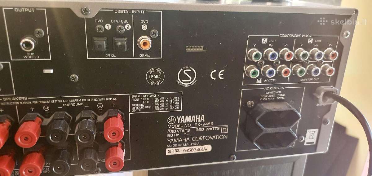 Parduodu resiverį Yamaha - nuotraukos Nr. 11
