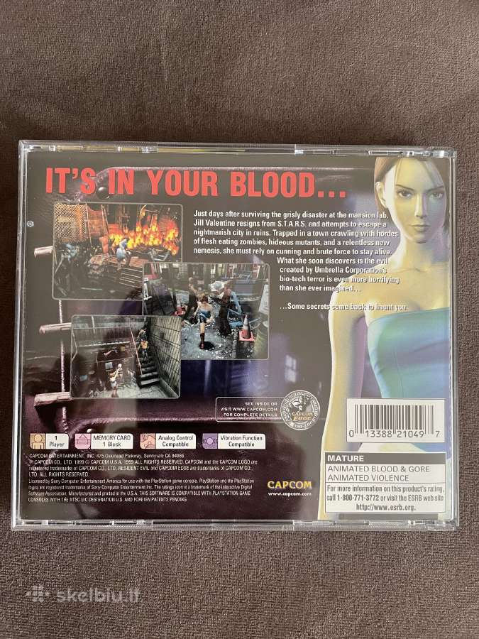 Resident evil 3 Ntsc U/c - nuotraukos Nr. 2