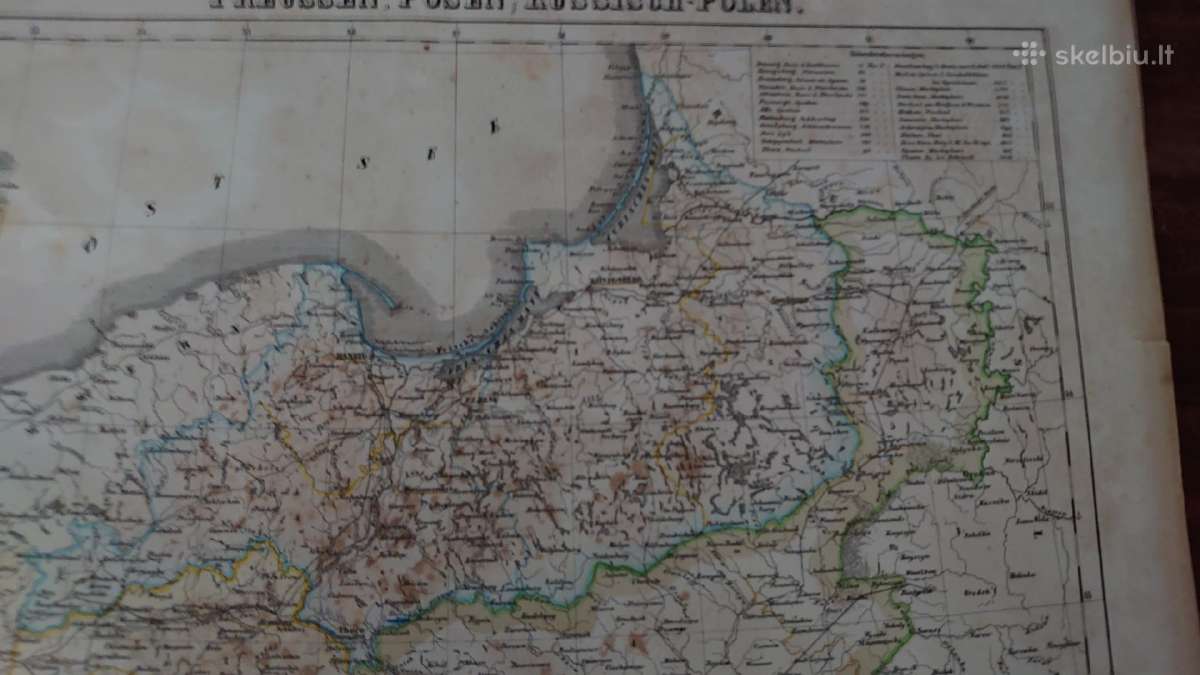 1850 m. Prūsijos žemėlapis - nuotraukos Nr. 2