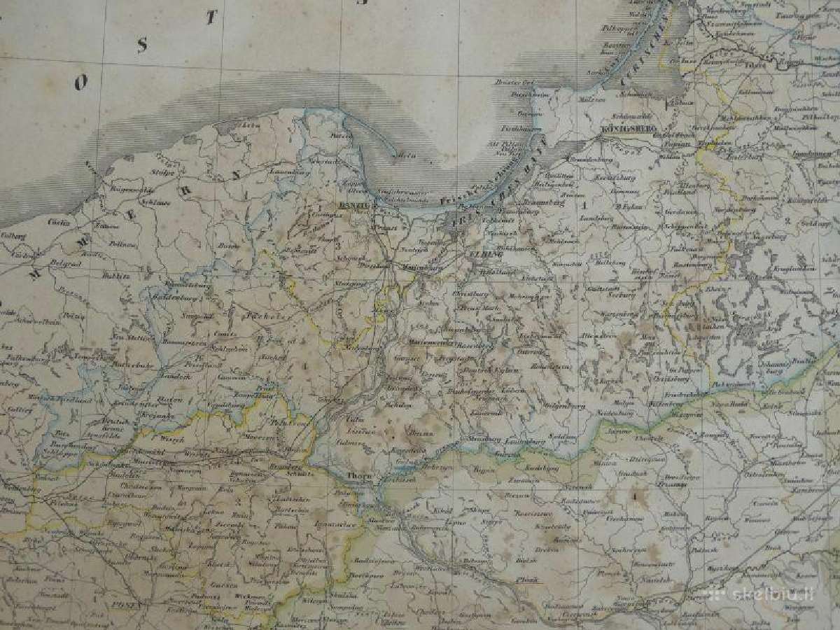 1850 m. Prūsijos žemėlapis - nuotraukos Nr. 4