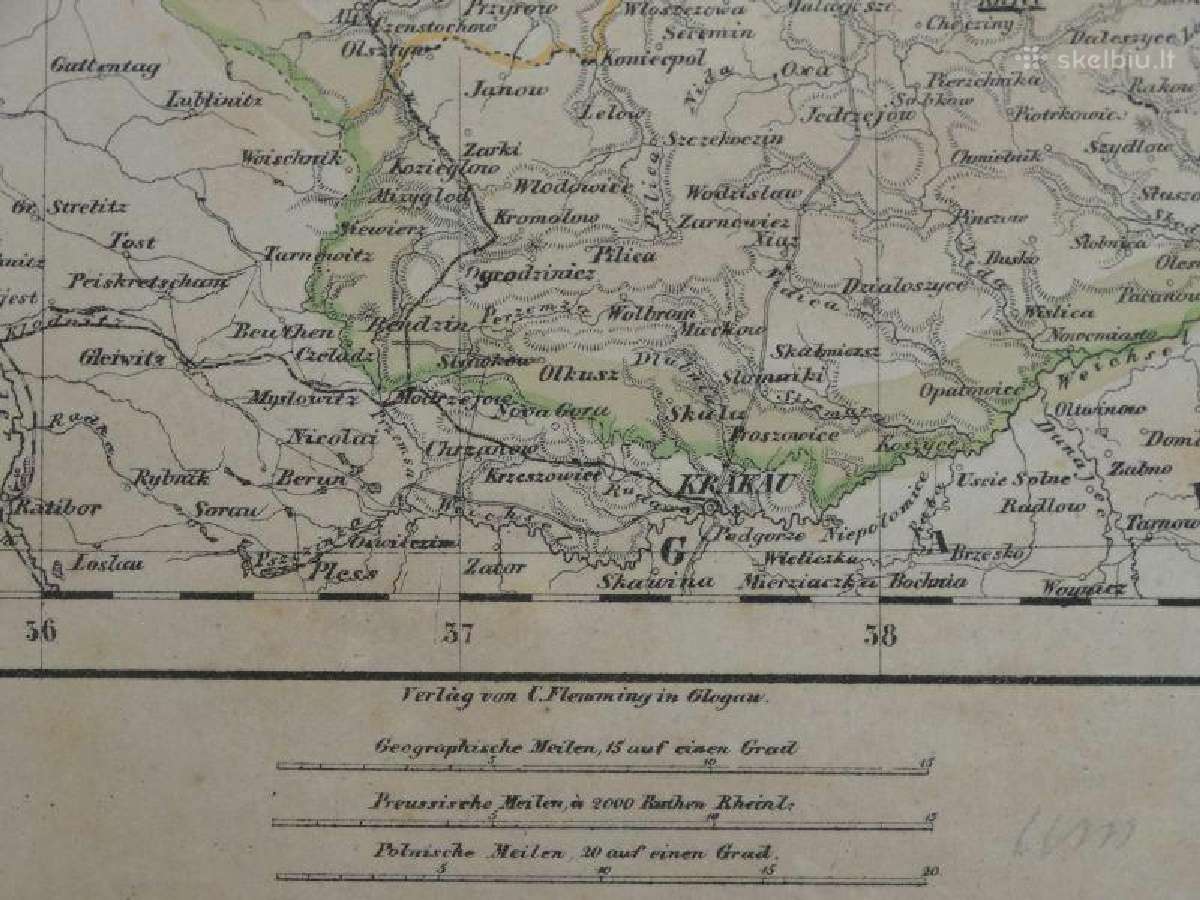1850 m. Prūsijos žemėlapis - nuotraukos Nr. 5