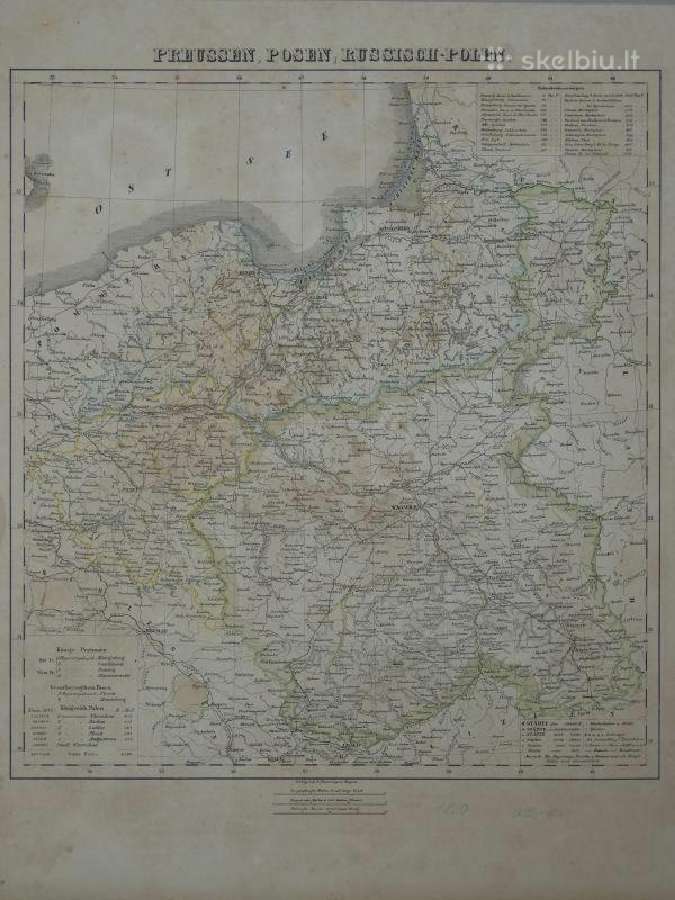 1850 m. Prūsijos žemėlapis - nuotraukos Nr. 6