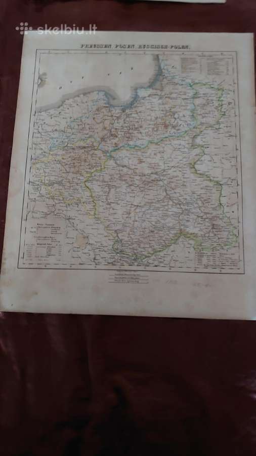 1839 m. Prūsijos žemėlapis - nuotraukos Nr. 4