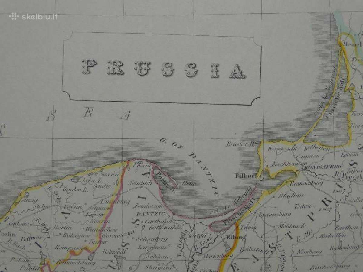 1839 m. Prūsijos žemėlapis - nuotraukos Nr. 6