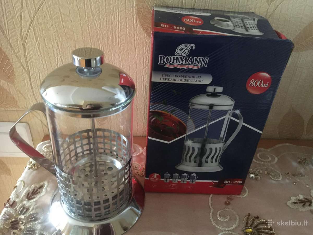 Naujas nuspaudžiamas arbatinukas kavinukas
