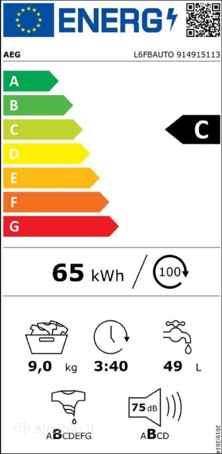 Aeg Auto Dose 6000 series 9kg C - nuotraukos Nr. 10