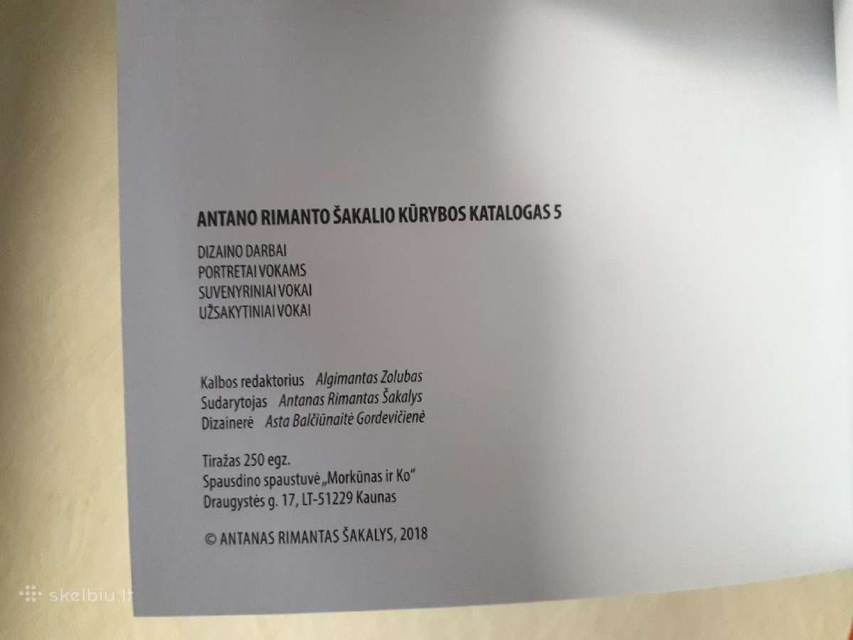 Antano Rimanto Šakalio kūrybos katalogai - nuotraukos Nr. 25