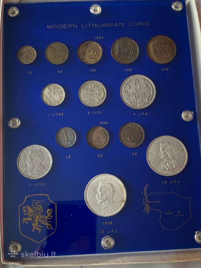 Lietuvos tarpukario monetų pilnas rinkinys su dėkl - nuotraukos Nr. 2