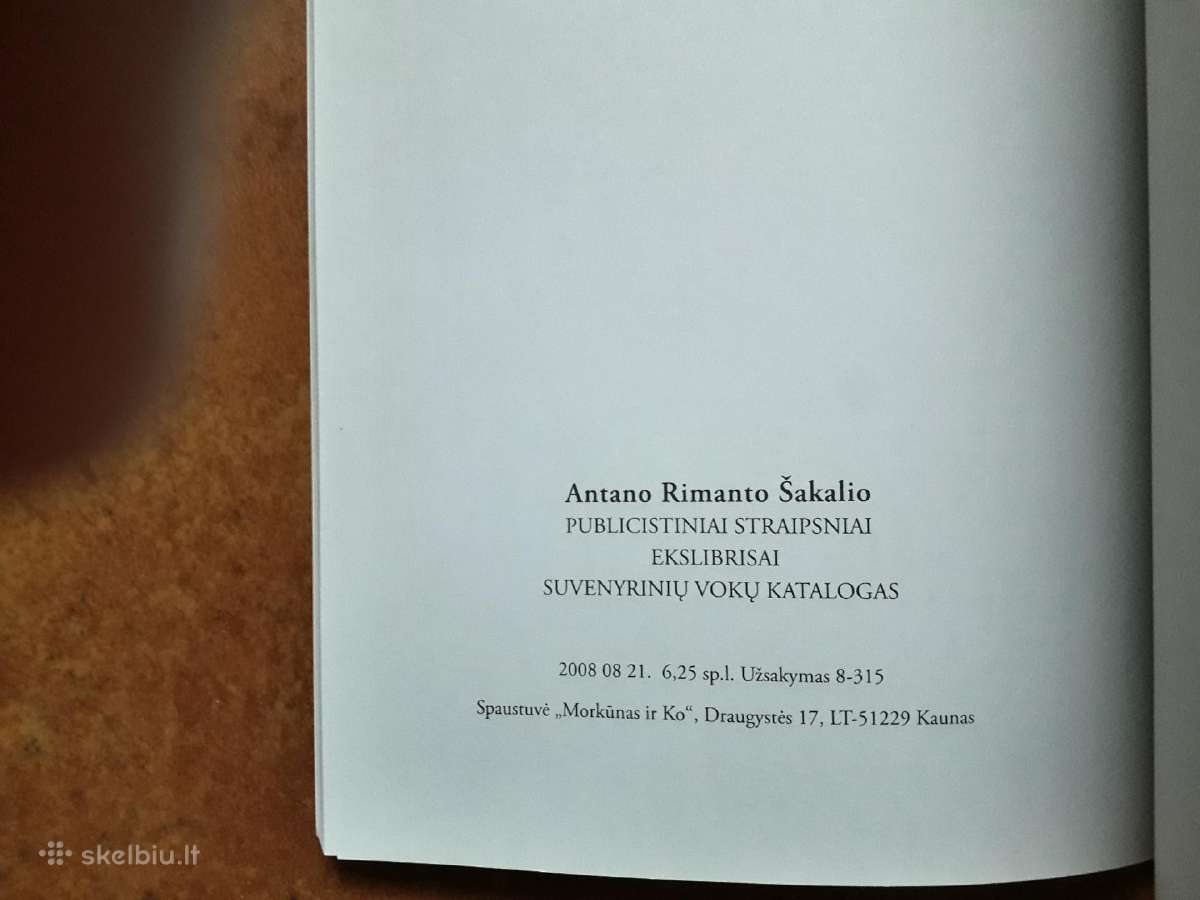 Antano Rimanto Šakalio kūrybos katalogai - nuotraukos Nr. 13