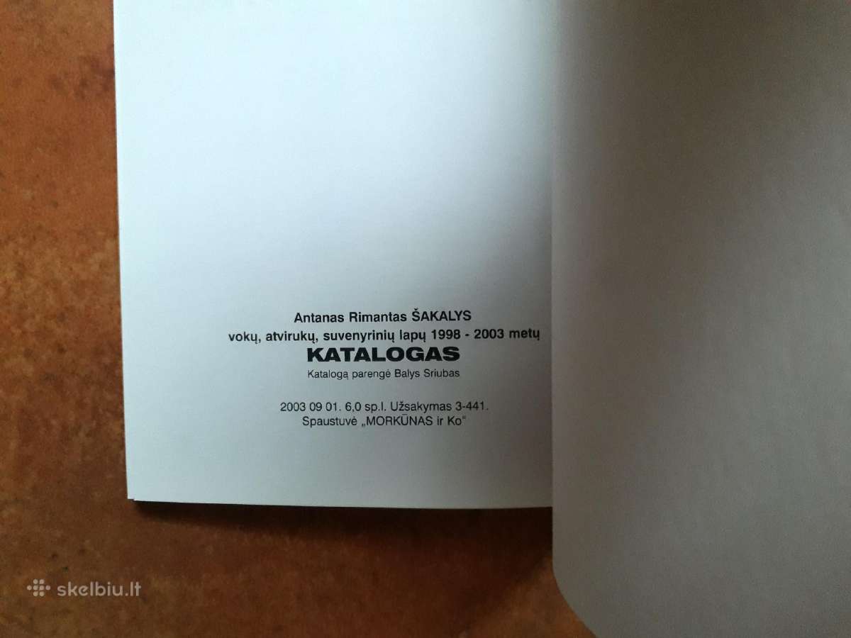 Antano Rimanto Šakalio vokų katalogai - nuotraukos Nr. 6