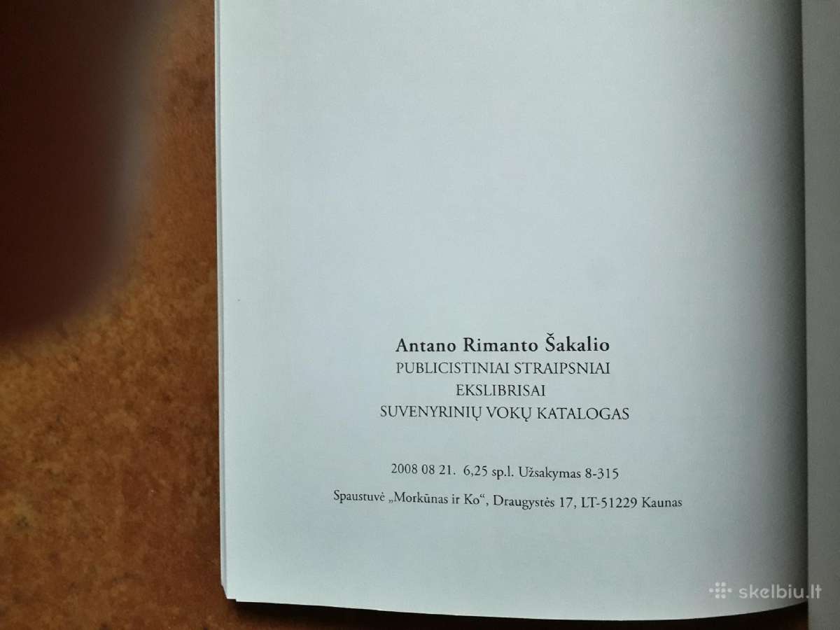 Antano Rimanto Šakalio vokų katalogai - nuotraukos Nr. 13