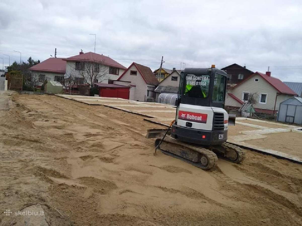 Žemės kasimo darbai mini ekskavatorium 3.8t - nuotraukos Nr. 26